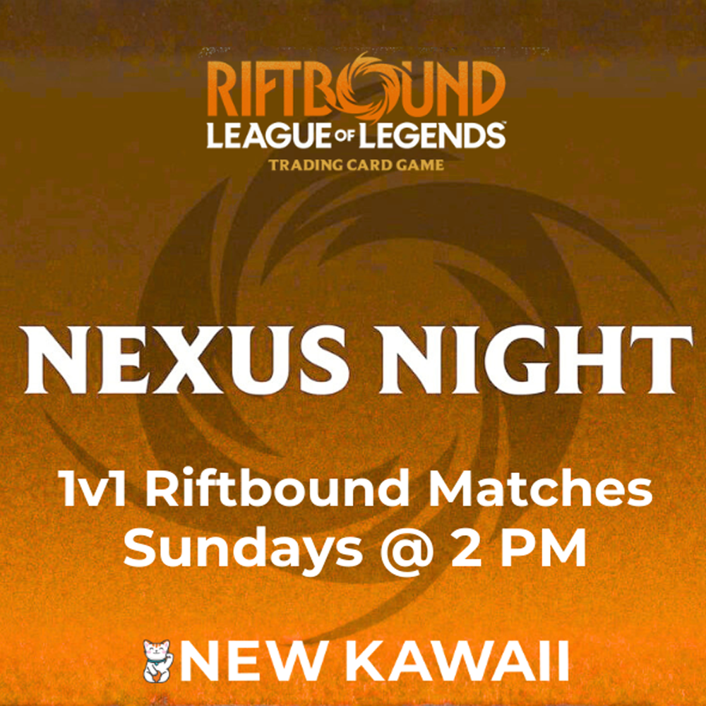 Riftbound Nexus Nights 1v1 Matches Sunday - 21 DEC 2025 - Admit One