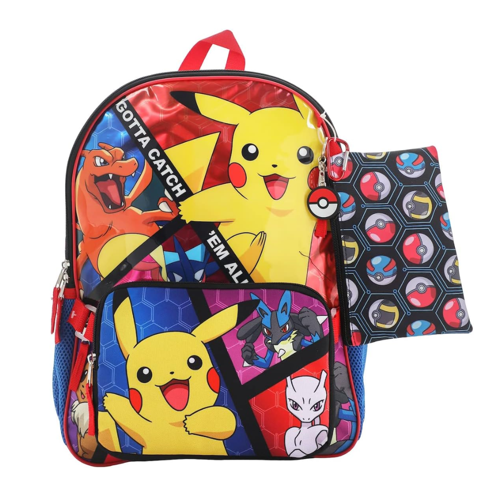 Pokemon Character 5-Piece Backpack Set – New Kawaii